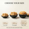 maida-nimki-size-comparison-200g-400g-800g Savita Kitchen Maida Nimki 200 g front pack — hand-cut Bihari namak para with kalonji in a black bowl